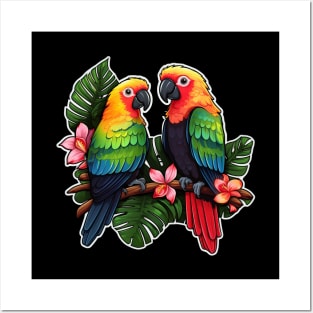 Colorful Parrot Cockatoo - Parakeet Macaws Parrot Posters and Art